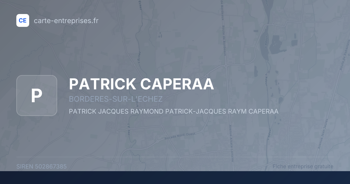 PATRICK CAPERAA — 502867385 — fiche entreprise