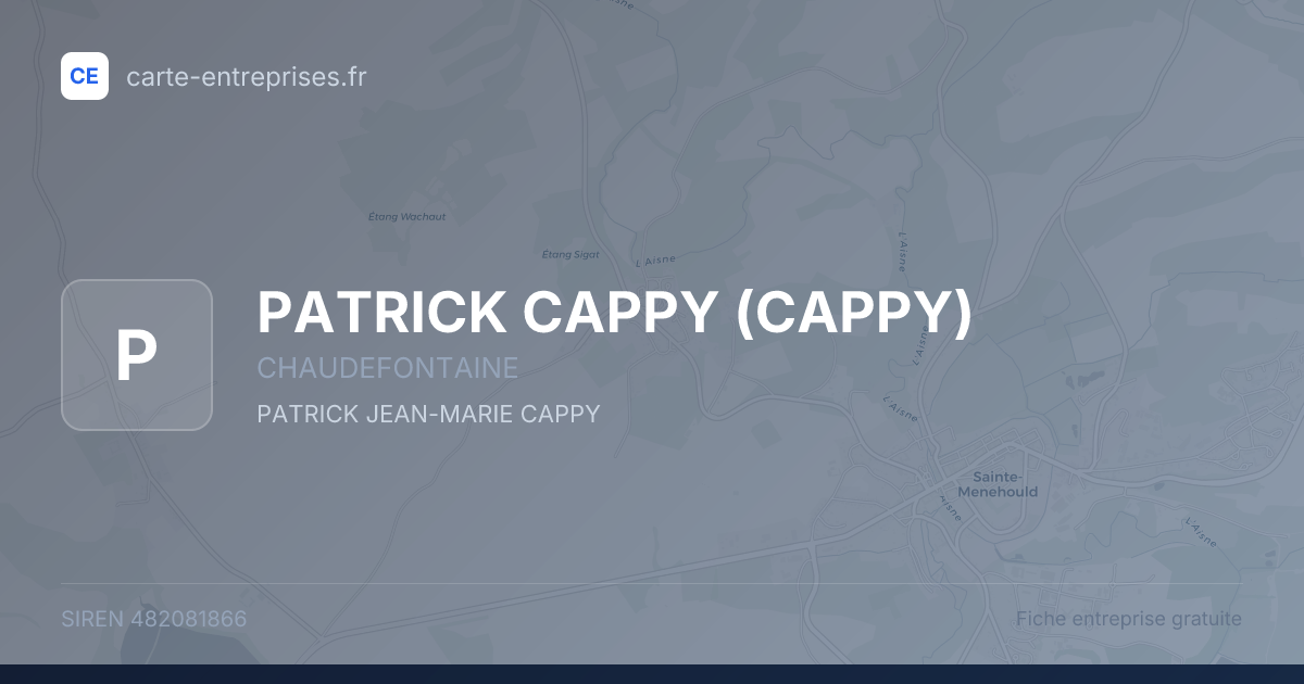 PATRICK CAPPY (CAPPY) — 482081866 — fiche entreprise