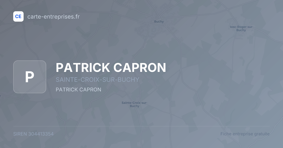 PATRICK CAPRON — 304413354 — fiche entreprise