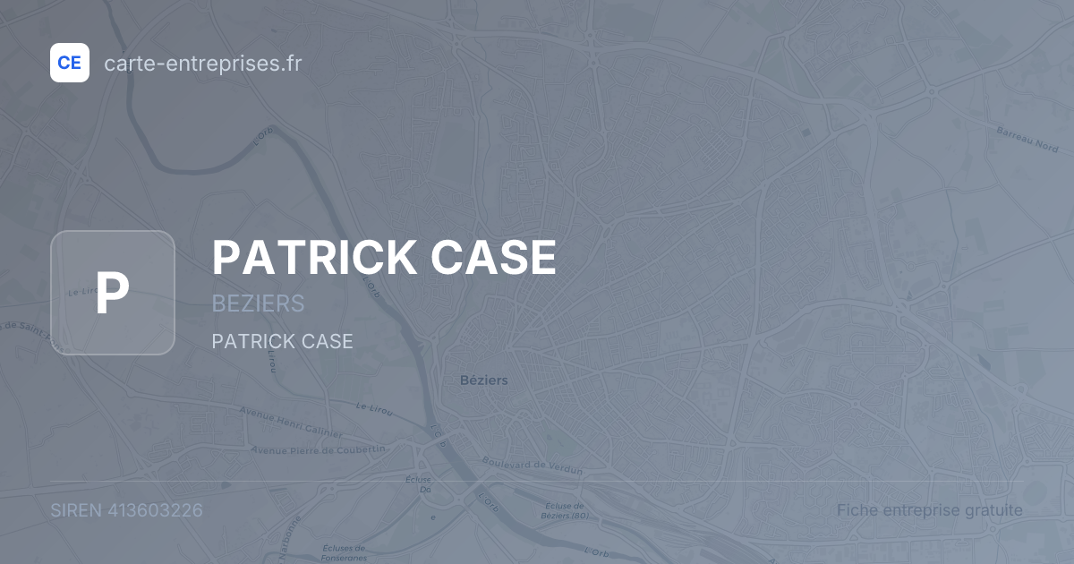 PATRICK CASE — 413603226 — fiche entreprise