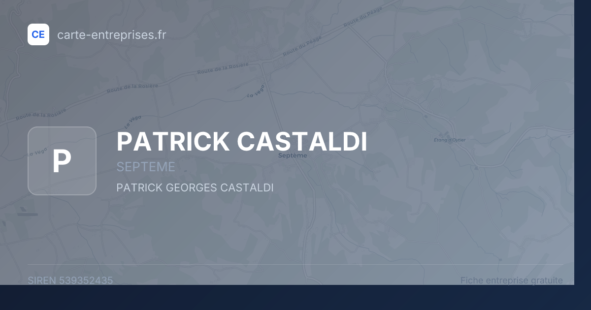 PATRICK CASTALDI — 539352435 — fiche entreprise