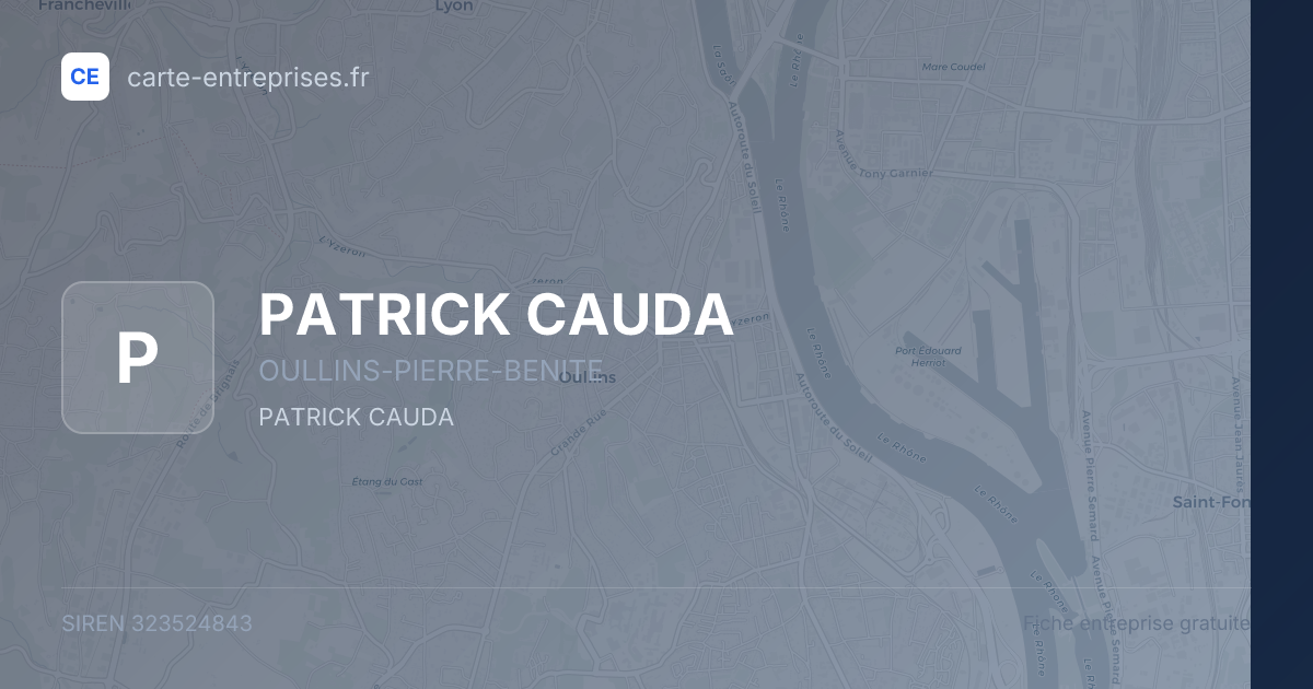 PATRICK CAUDA — 323524843 — fiche entreprise