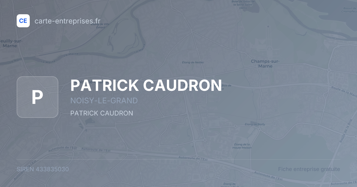 PATRICK CAUDRON — 433835030 — fiche entreprise