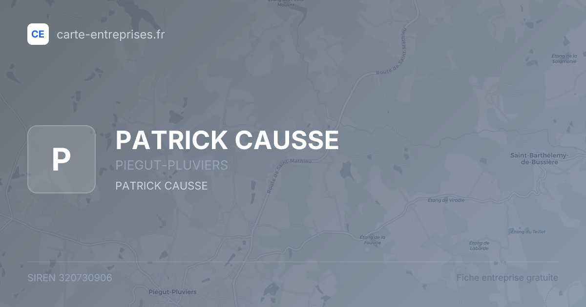 PATRICK CAUSSE — 320730906 — fiche entreprise