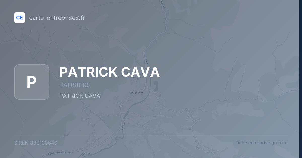 PATRICK CAVA — 830138640 — fiche entreprise