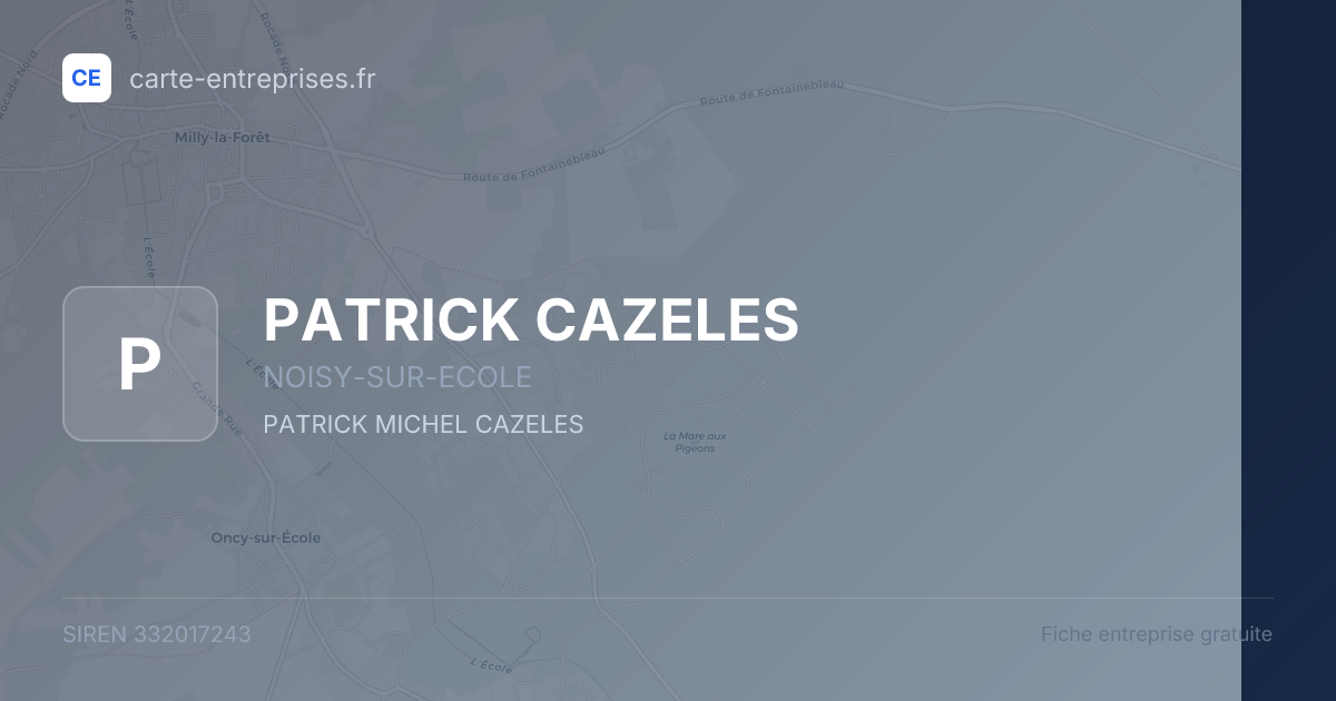 PATRICK CAZELES — 332017243 — fiche entreprise