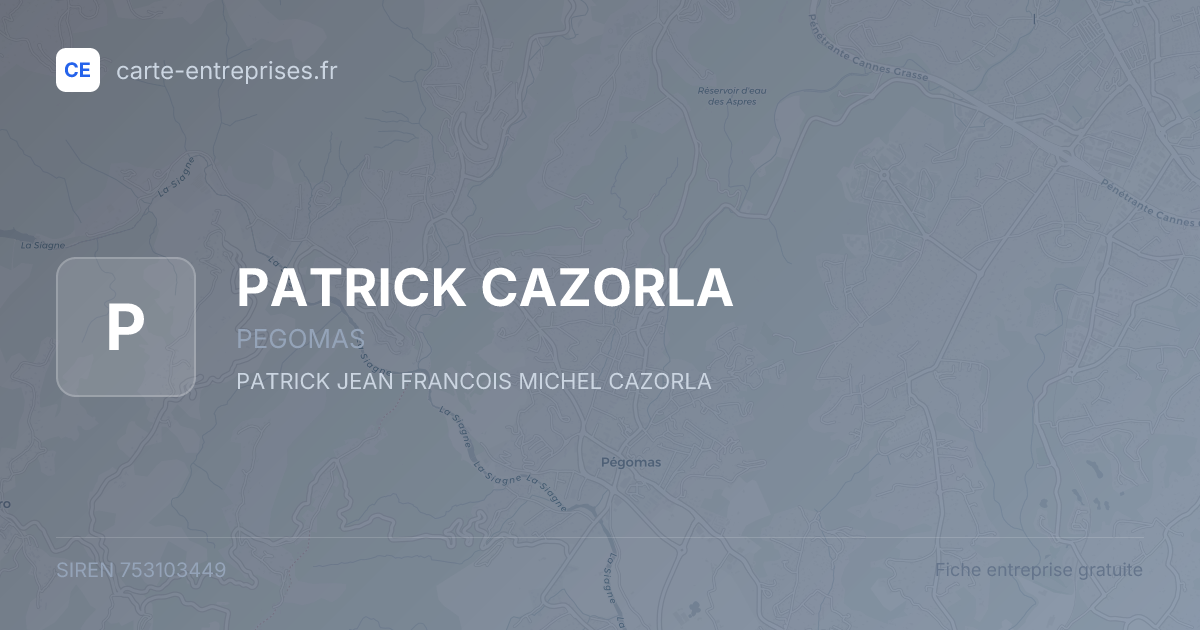 PATRICK CAZORLA — 753103449 — fiche entreprise