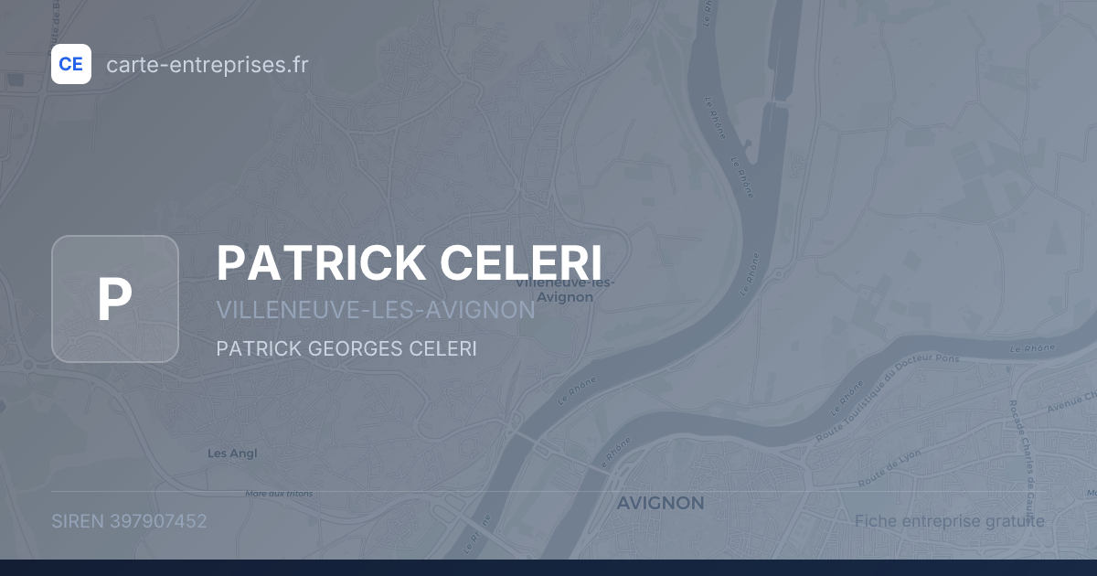PATRICK CELERI — 397907452 — fiche entreprise