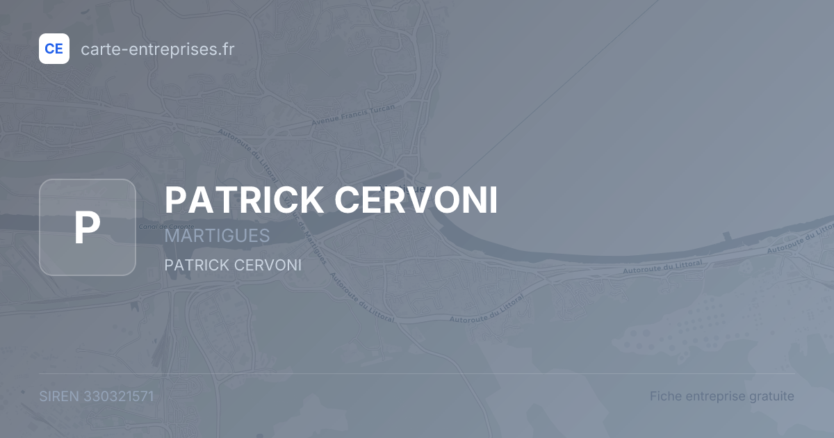 PATRICK CERVONI — 330321571 — fiche entreprise