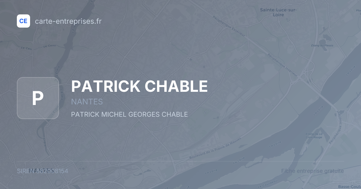 PATRICK CHABLE — 882008154 — fiche entreprise
