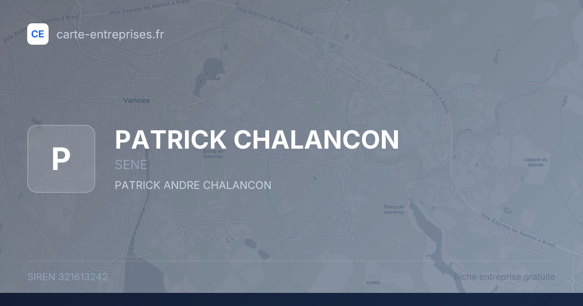 PATRICK CHALANCON — 321613242 — fiche entreprise
