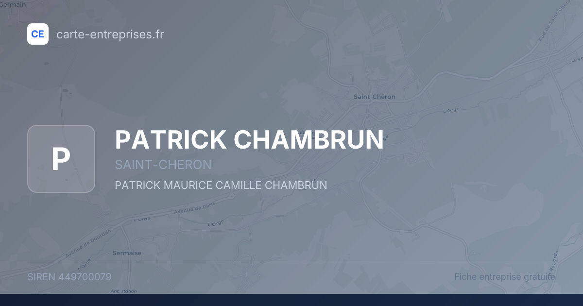 PATRICK CHAMBRUN — 449700079 — fiche entreprise