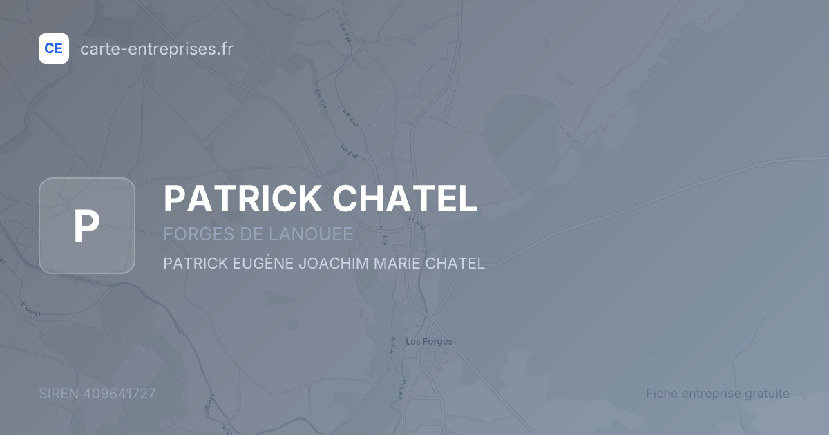 PATRICK CHATEL — 409641727 — fiche entreprise