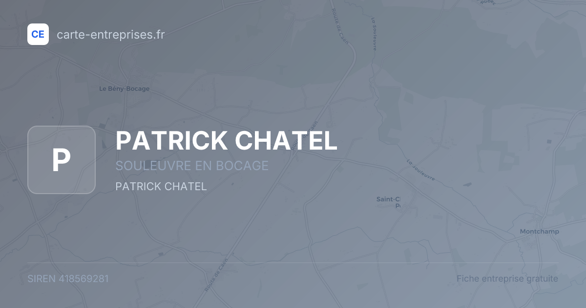 PATRICK CHATEL — 418569281 — fiche entreprise