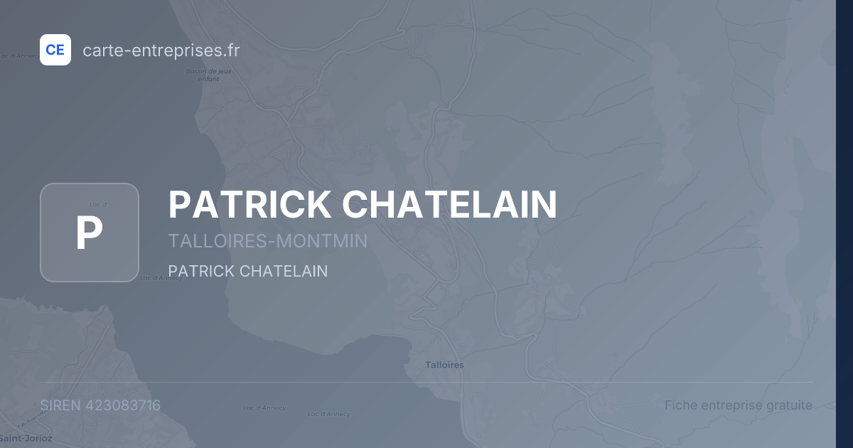 PATRICK CHATELAIN — 423083716 — fiche entreprise