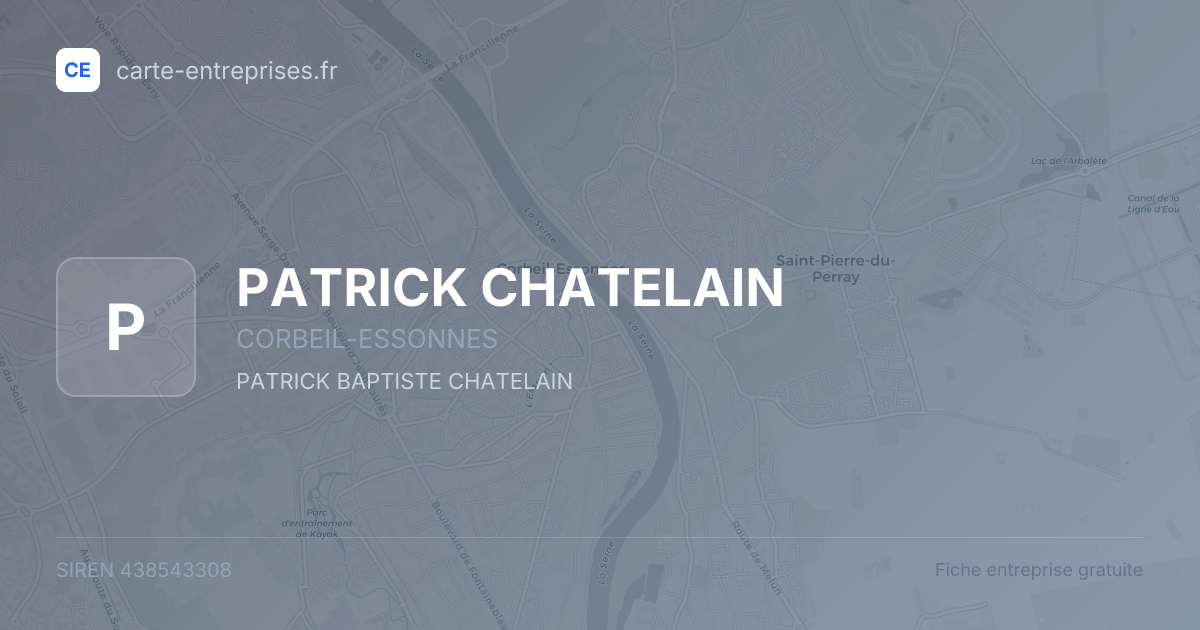 PATRICK CHATELAIN — 438543308 — fiche entreprise