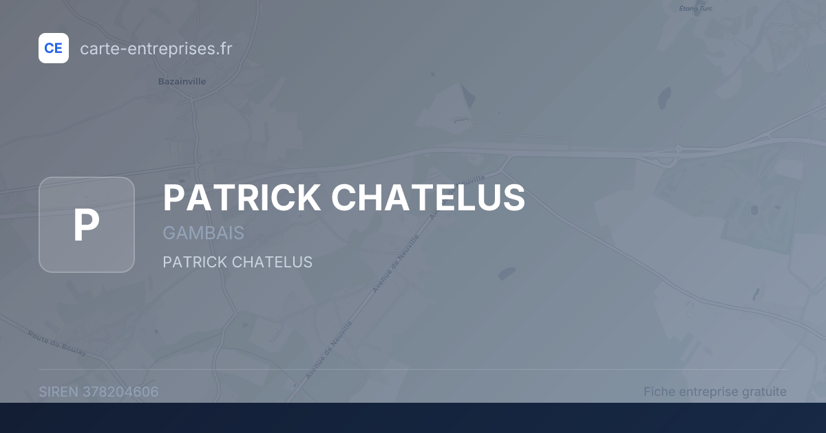 PATRICK CHATELUS — 378204606 — fiche entreprise