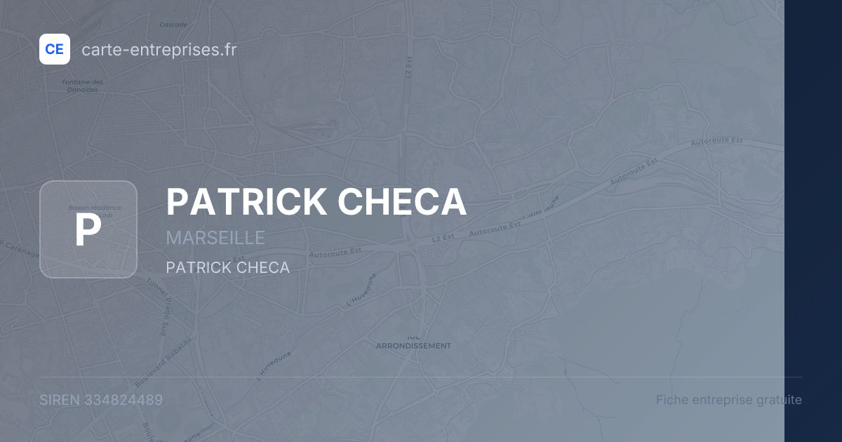 PATRICK CHECA — 334824489 — fiche entreprise