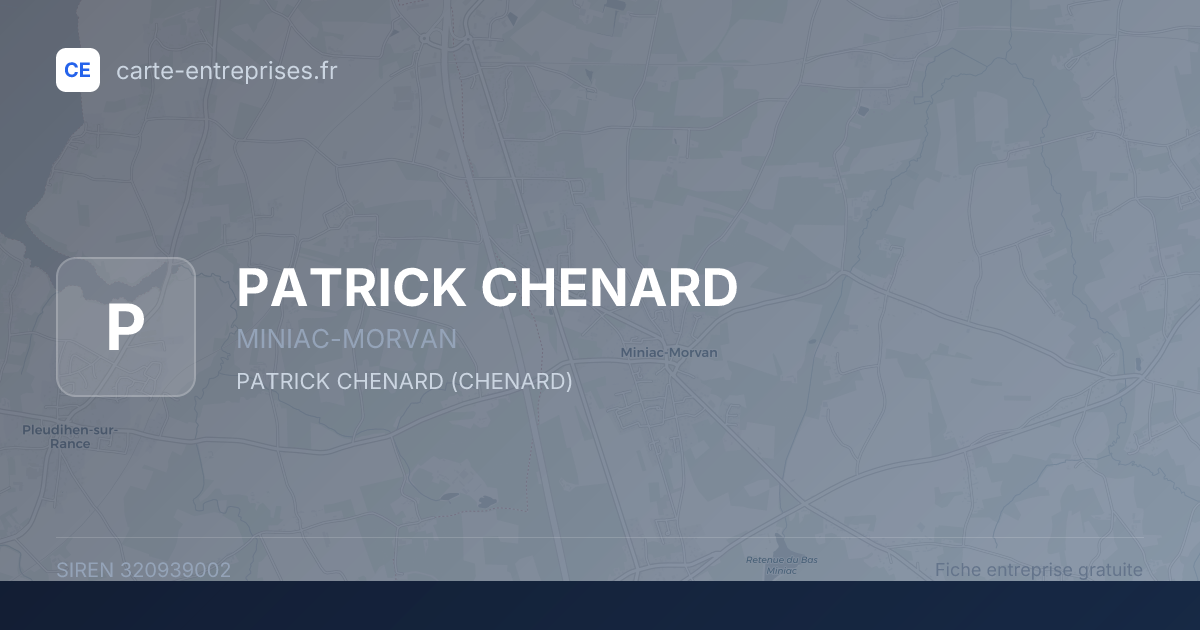 PATRICK CHENARD — 320939002 — fiche entreprise