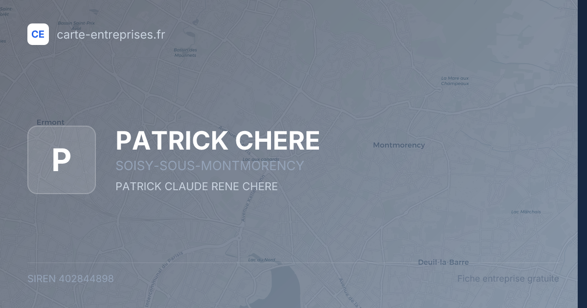 PATRICK CHERE — 402844898 — fiche entreprise