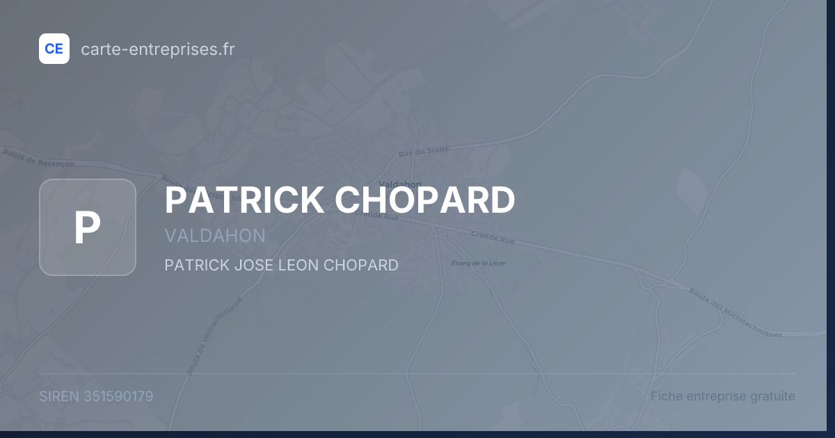 PATRICK CHOPARD — 351590179 — fiche entreprise