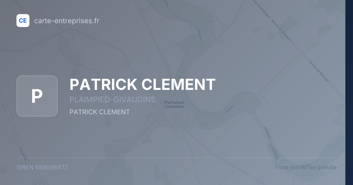 PATRICK CLEMENT — 888098472 — fiche entreprise