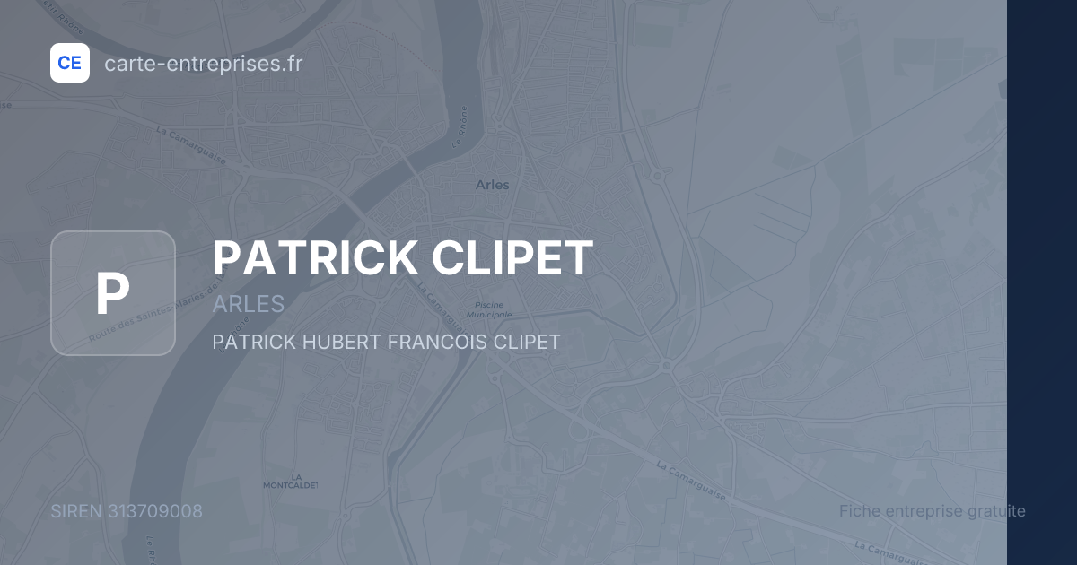 PATRICK CLIPET — 313709008 — fiche entreprise