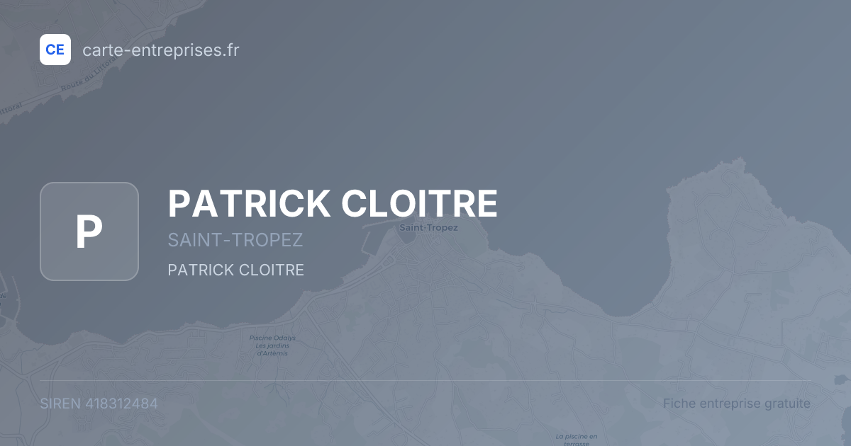 PATRICK CLOITRE — 418312484 — fiche entreprise