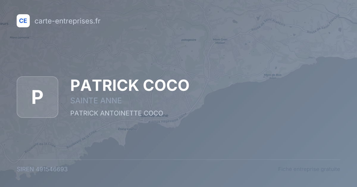 PATRICK COCO — 491546693 — fiche entreprise