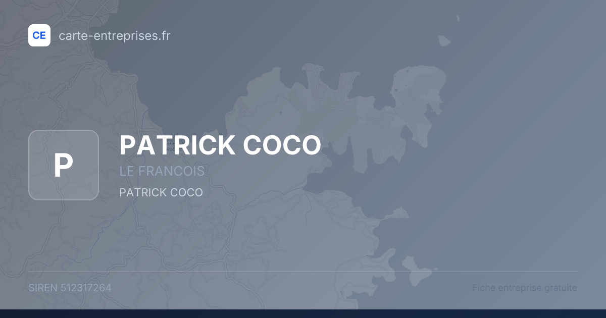 PATRICK COCO — 512317264 — fiche entreprise