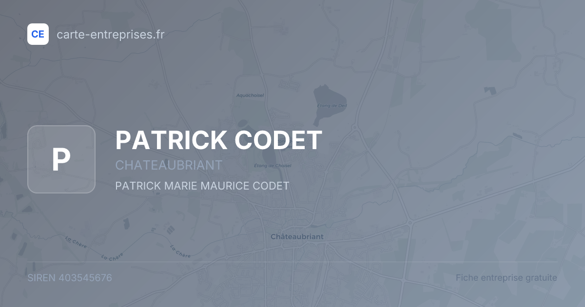 PATRICK CODET — 403545676 — fiche entreprise
