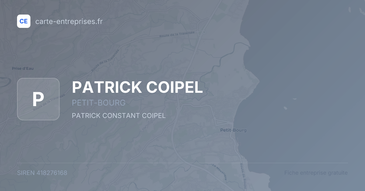 PATRICK COIPEL — 418276168 — fiche entreprise