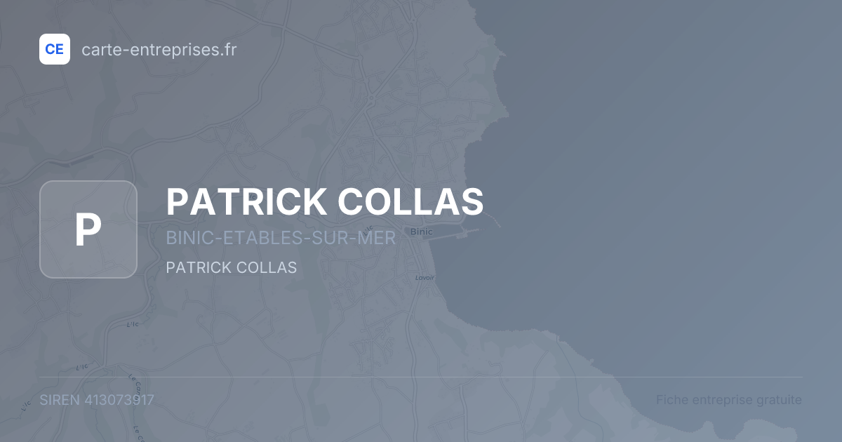PATRICK COLLAS — 413073917 — fiche entreprise