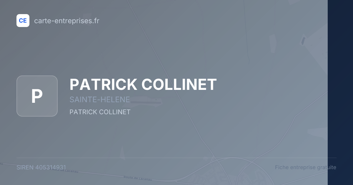 PATRICK COLLINET — 405314931 — fiche entreprise