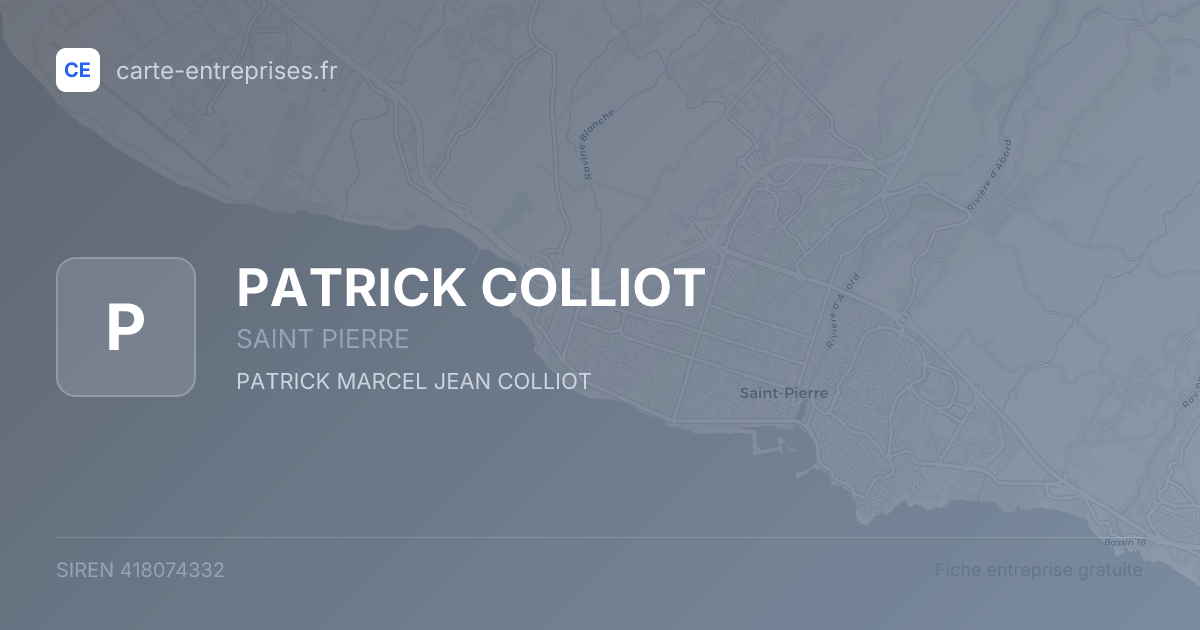 PATRICK COLLIOT — 418074332 — fiche entreprise