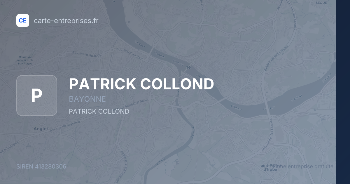PATRICK COLLOND — 413280306 — fiche entreprise
