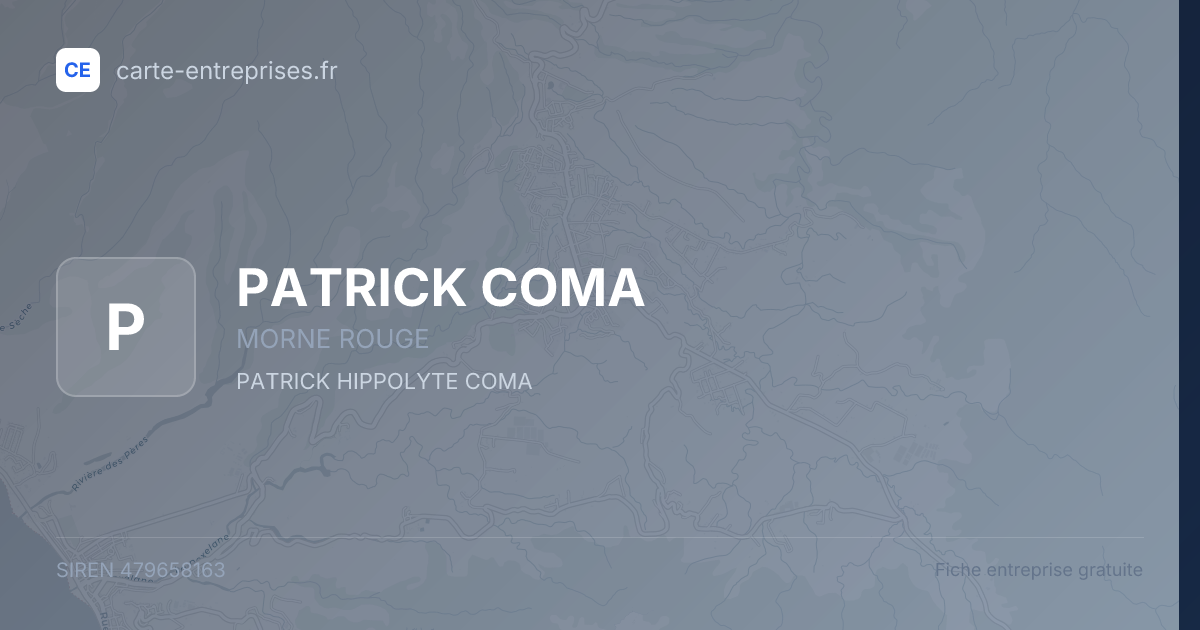 PATRICK COMA — 479658163 — fiche entreprise