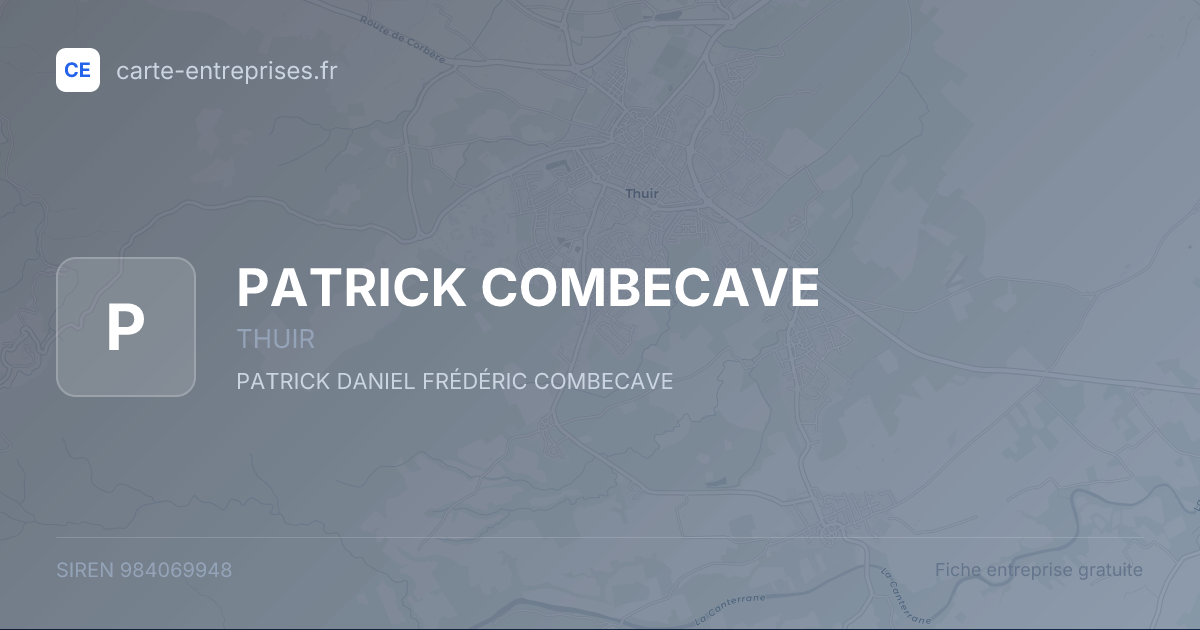 PATRICK COMBECAVE — 984069948 — fiche entreprise