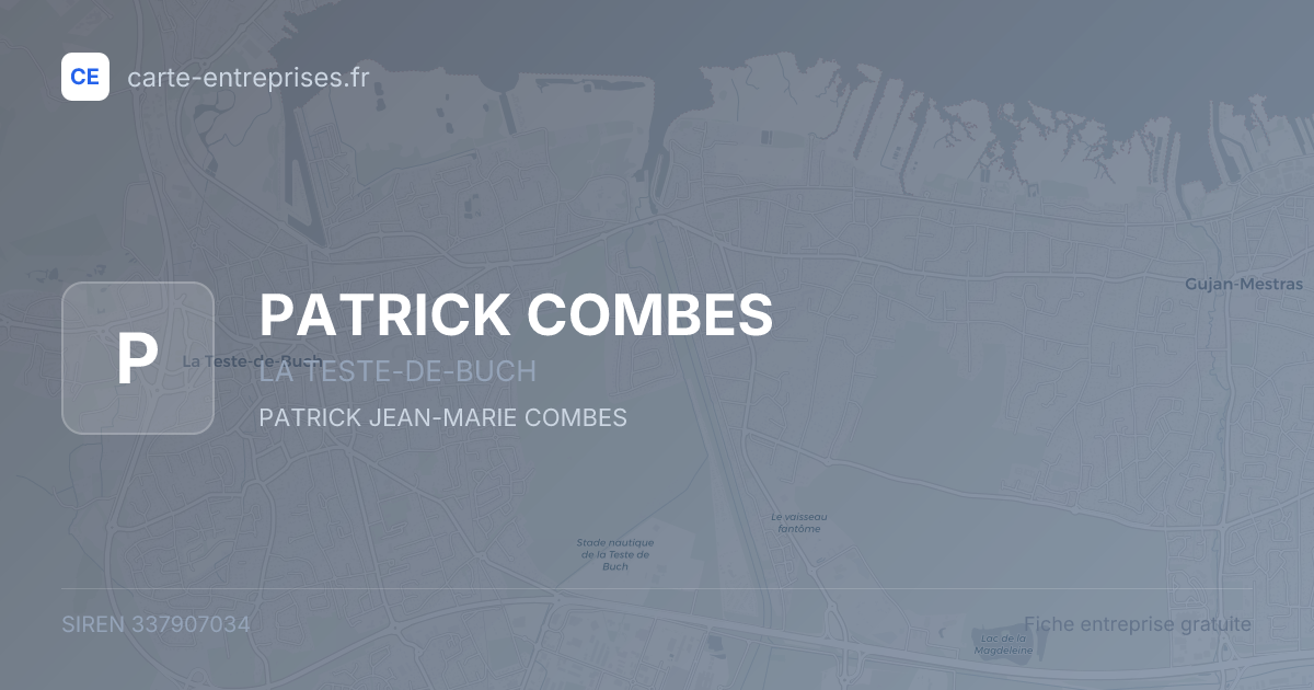 PATRICK COMBES — 337907034 — fiche entreprise