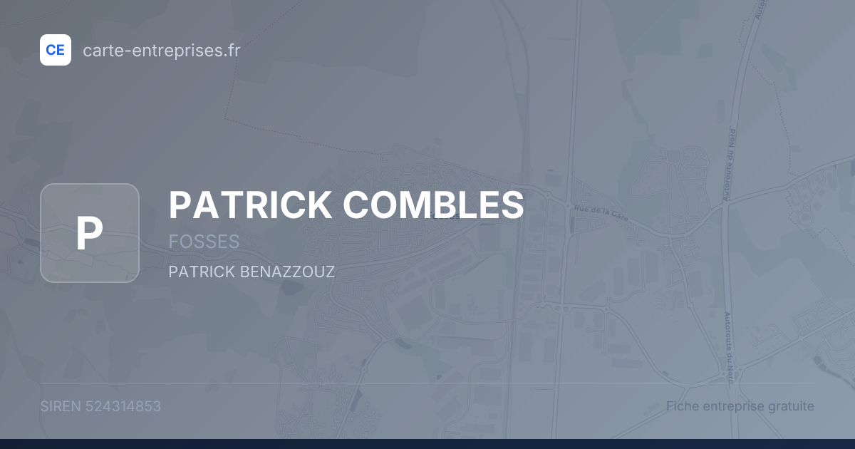 PATRICK COMBLES — 524314853 — fiche entreprise