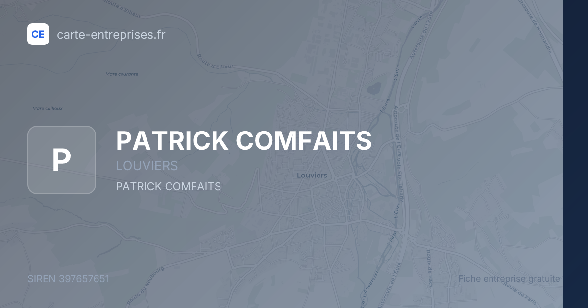 PATRICK COMFAITS — 397657651 — fiche entreprise