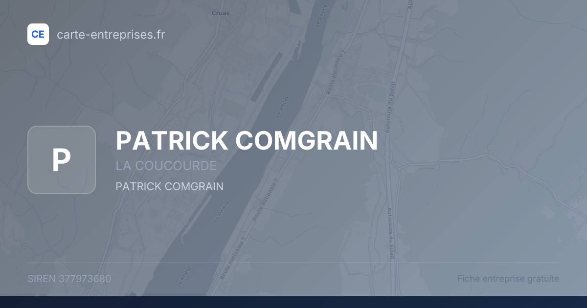 PATRICK COMGRAIN — 377973680 — fiche entreprise