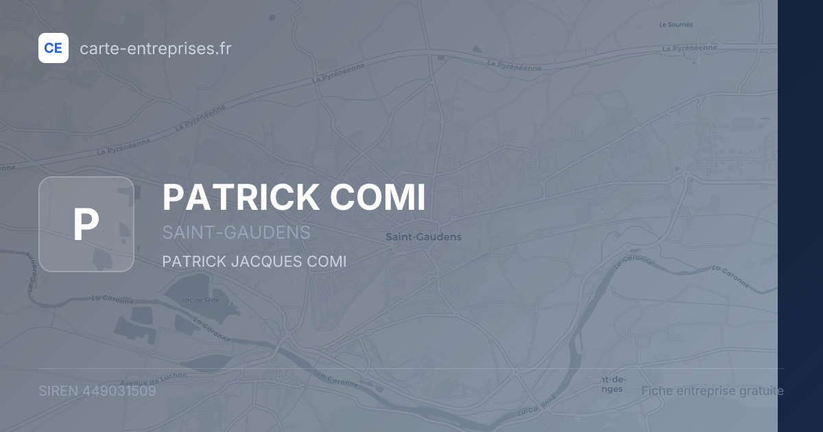 PATRICK COMI — 449031509 — fiche entreprise