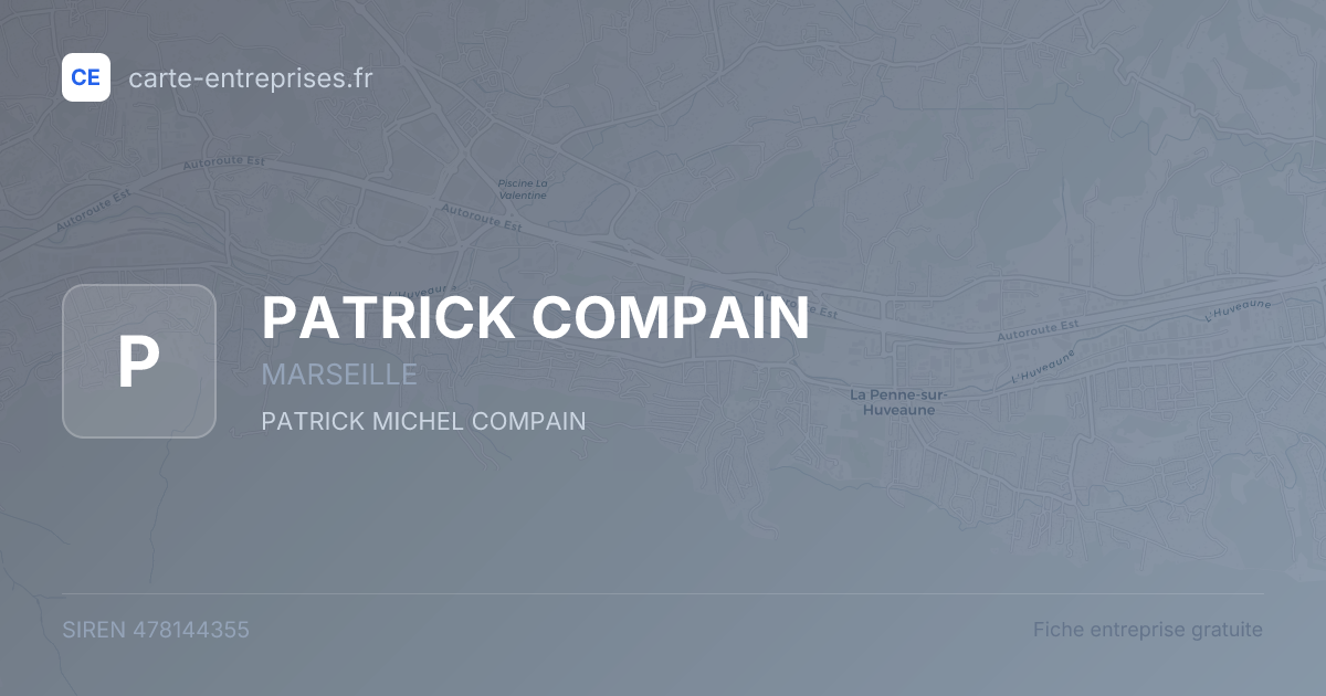 PATRICK COMPAIN — 478144355 — fiche entreprise