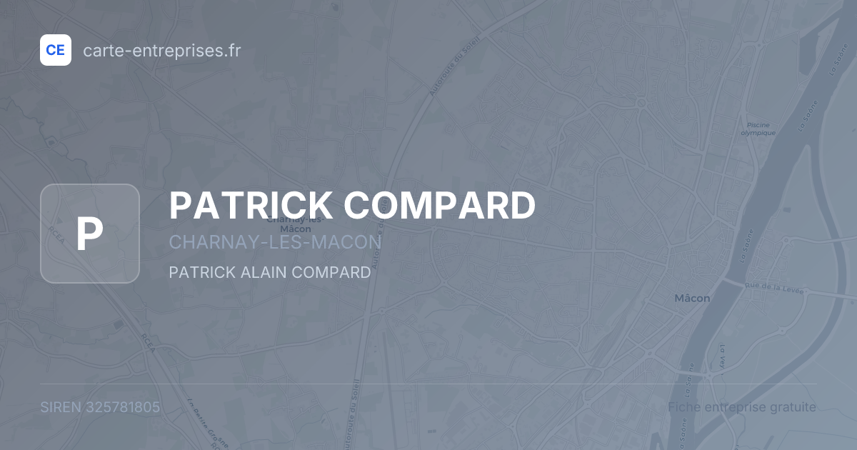 PATRICK COMPARD — 325781805 — fiche entreprise