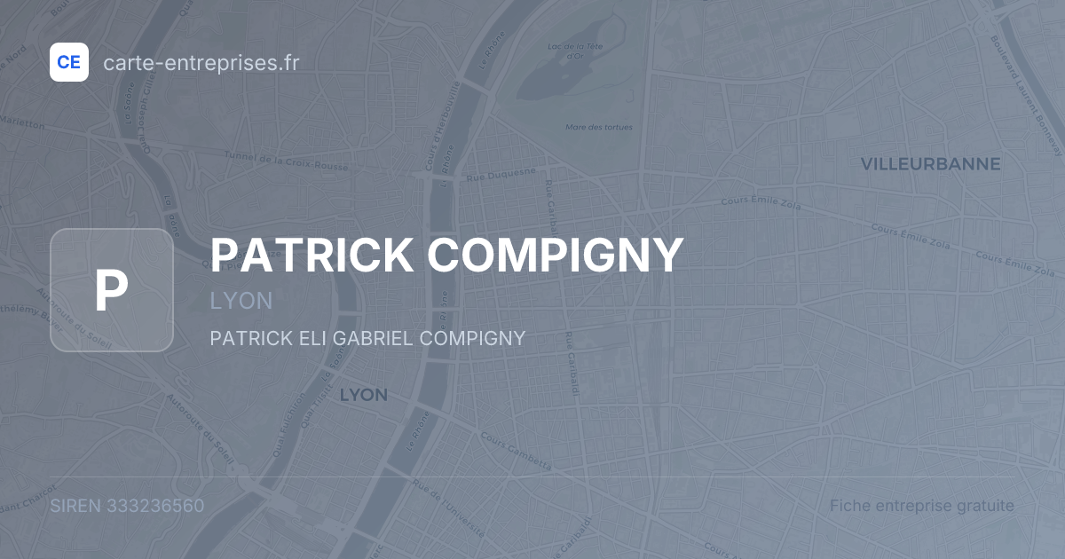 PATRICK COMPIGNY — 333236560 — fiche entreprise