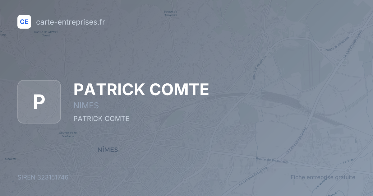 PATRICK COMTE — 323151746 — fiche entreprise