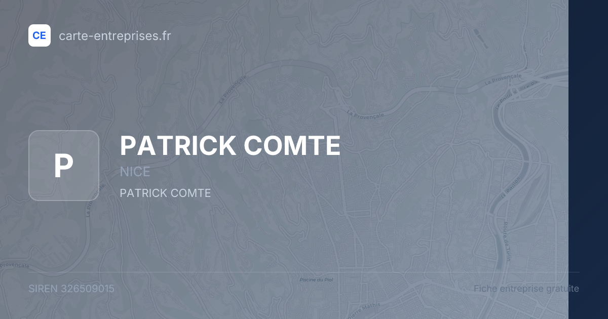 PATRICK COMTE — 326509015 — fiche entreprise