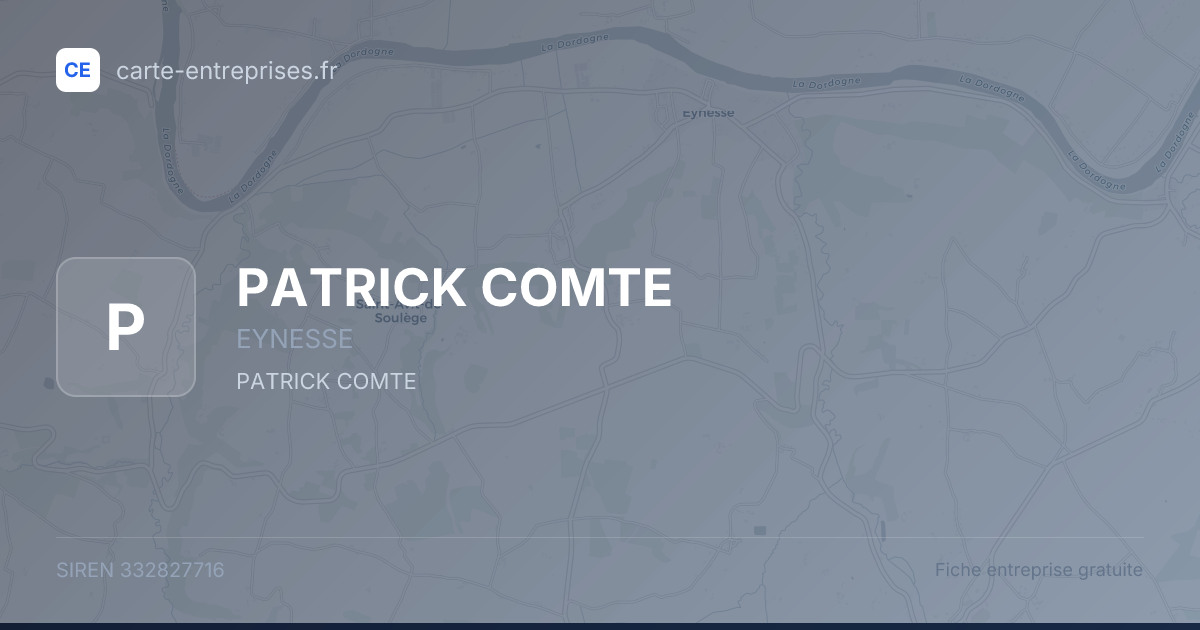PATRICK COMTE — 332827716 — fiche entreprise