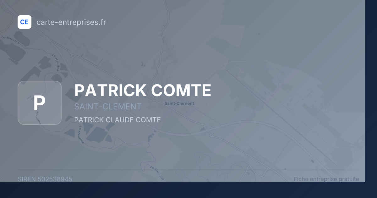 PATRICK COMTE — 502538945 — fiche entreprise